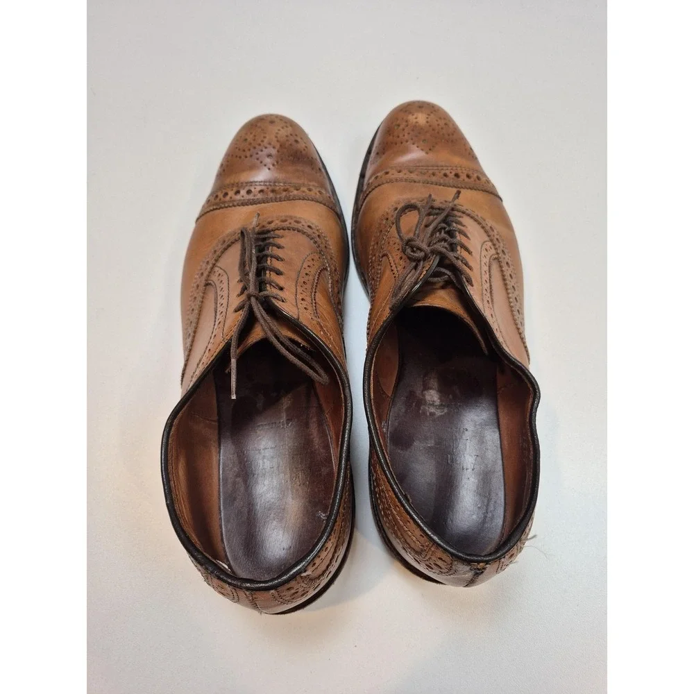 Allen Edmonds Strand Shoes Mens Size 9 D Brown Leather Cap Toe Dress Oxford